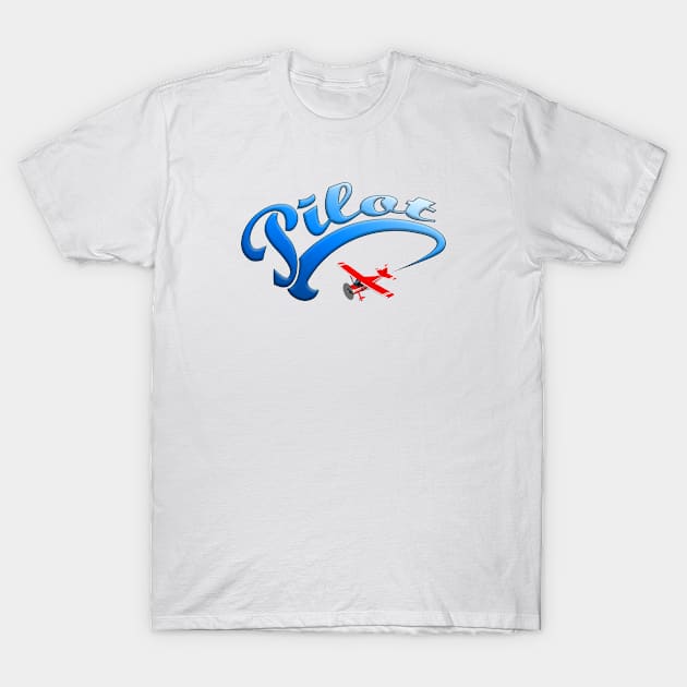 Airplane Pilot T-Shirt by SeattleDesignCompany